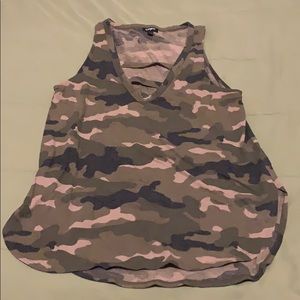 5/$59 Express sleeveless camo shirt